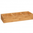 Storage Tray in Bamboo, With dividers, TIDY SMART, 15 x 38 x H 7 cm, Nature