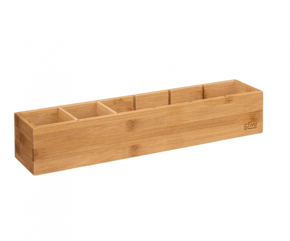Storage Tray in Bamboo, With dividers, TIDY SMART, 8 x 38 x H 7 cm, Nature in the group Storage / Storage boxes at SmartaSaker.se (40673)