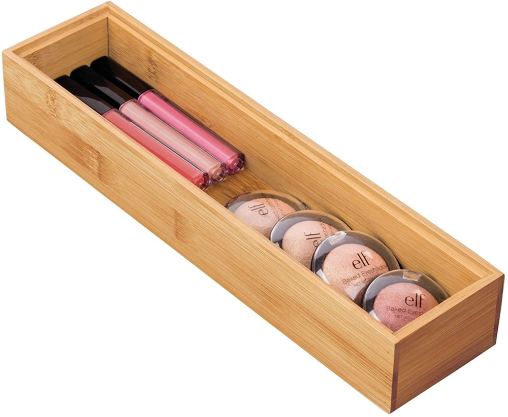 Storage Tray in Bamboo, Stackable, FORMBU DRAWER ORGANIZER, 30,5 x 7,6 x H 5,1 cm, Nature in the group Storage / Storage boxes / Mini organizers at SmartaSaker.se (40674)