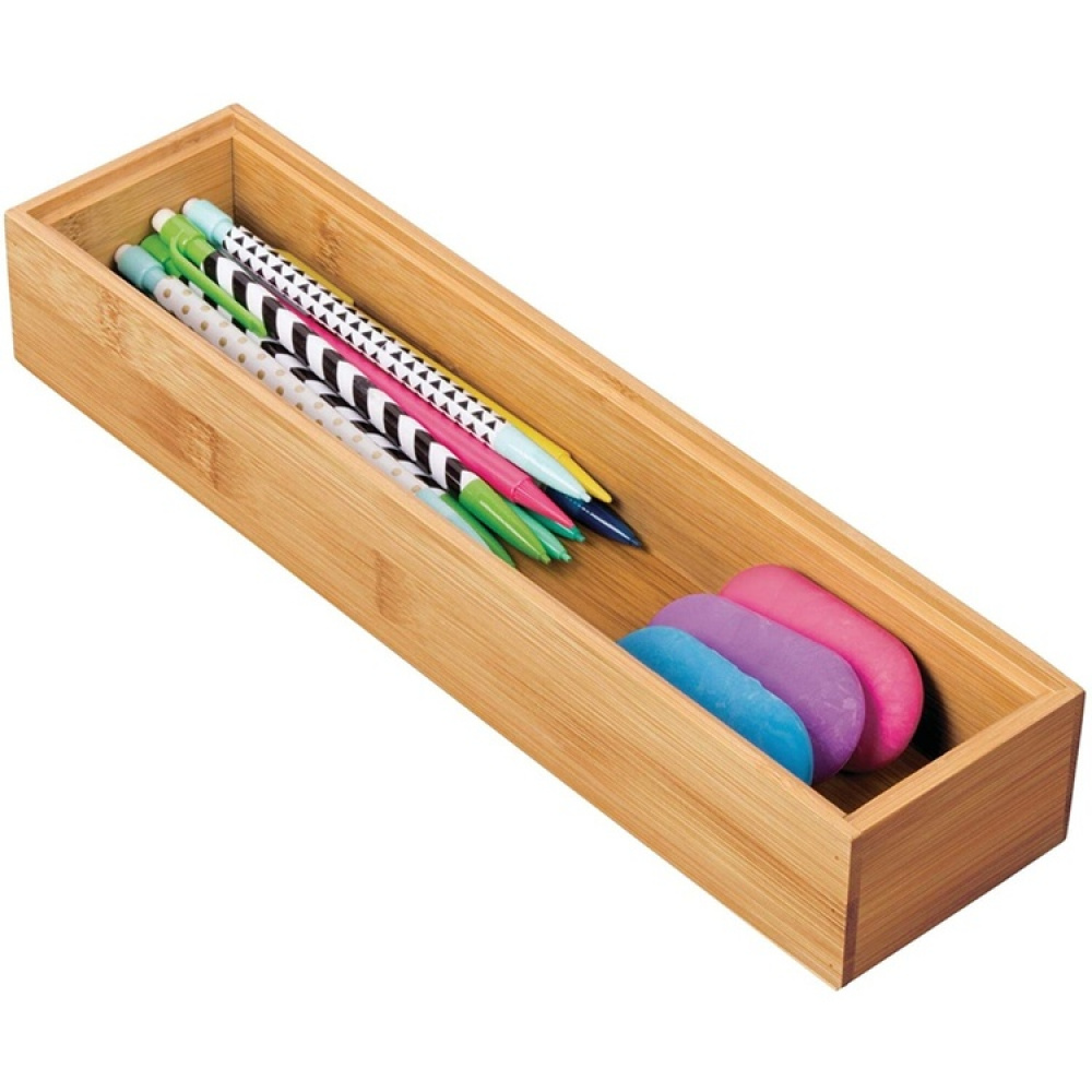 Storage Tray in Bamboo, Stackable, FORMBU DRAWER ORGANIZER, 30,5 x 7,6 x H 5,1 cm, Nature in the group Storage / Storage boxes / Mini organizers at SmartaSaker.se (40674)