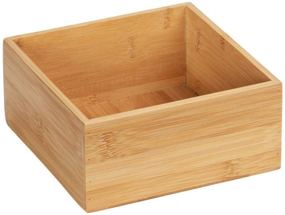 Storage Tray in Bamboo, Stackable, Medium, TERRA, 15 x 15 x H7cm, Nature in the group Storage / Storage boxes / Mini organizers at SmartaSaker.se (40676)
