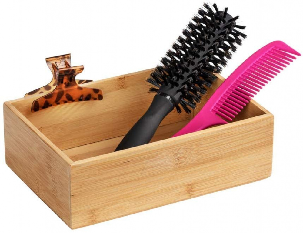 Storage Tray in Bamboo, Stackable, Large, TERRA, 22 x 15 x H 7 cm, Nature in the group Storage / Storage boxes / Mini organizers at SmartaSaker.se (40677)