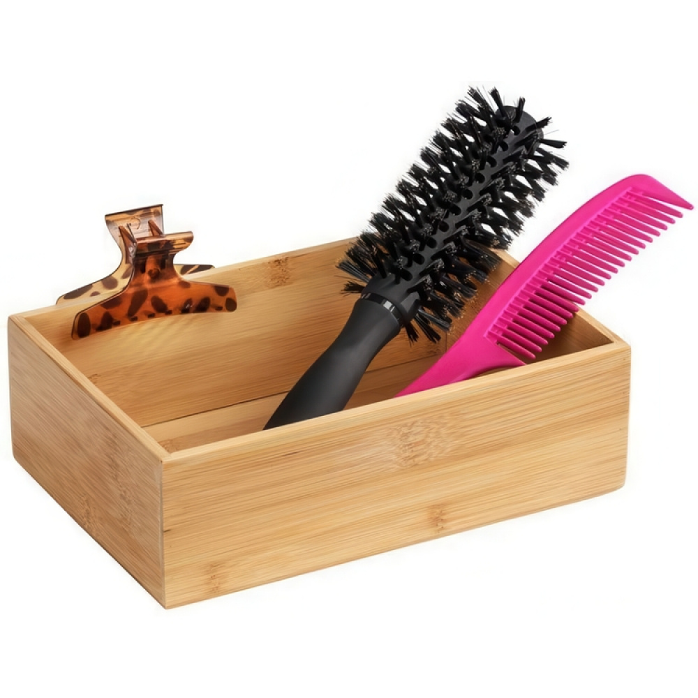 Storage Tray in Bamboo, Stackable, Large, TERRA, 22 x 15 x H 7 cm, Nature in the group Storage / Storage boxes / Mini organizers at SmartaSaker.se (40677)