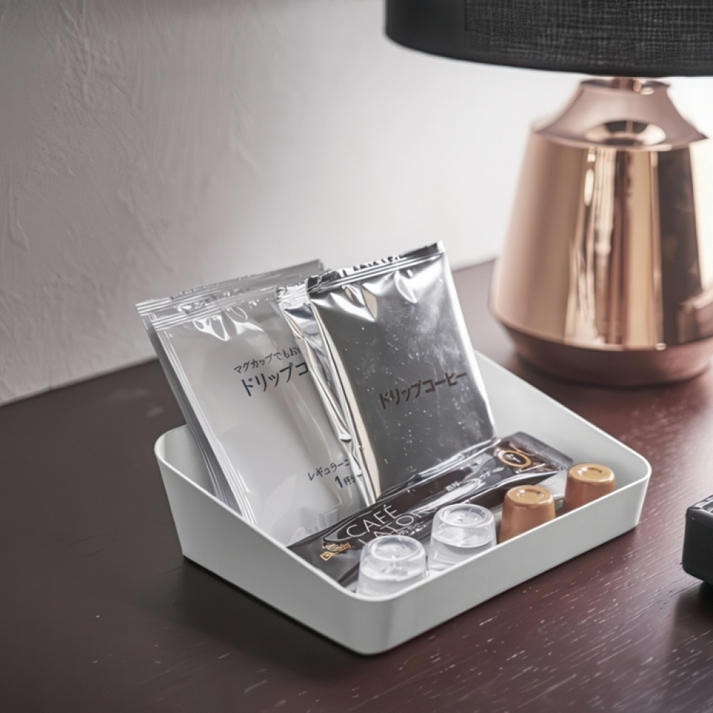 Storage tray in metal, TOWER AMENITY TRAY, 17,5 x 13,5 x H 5 cm, Yamazaki in the group Storage / Storage boxes / Mini organizers at SmartaSaker.se (40678)