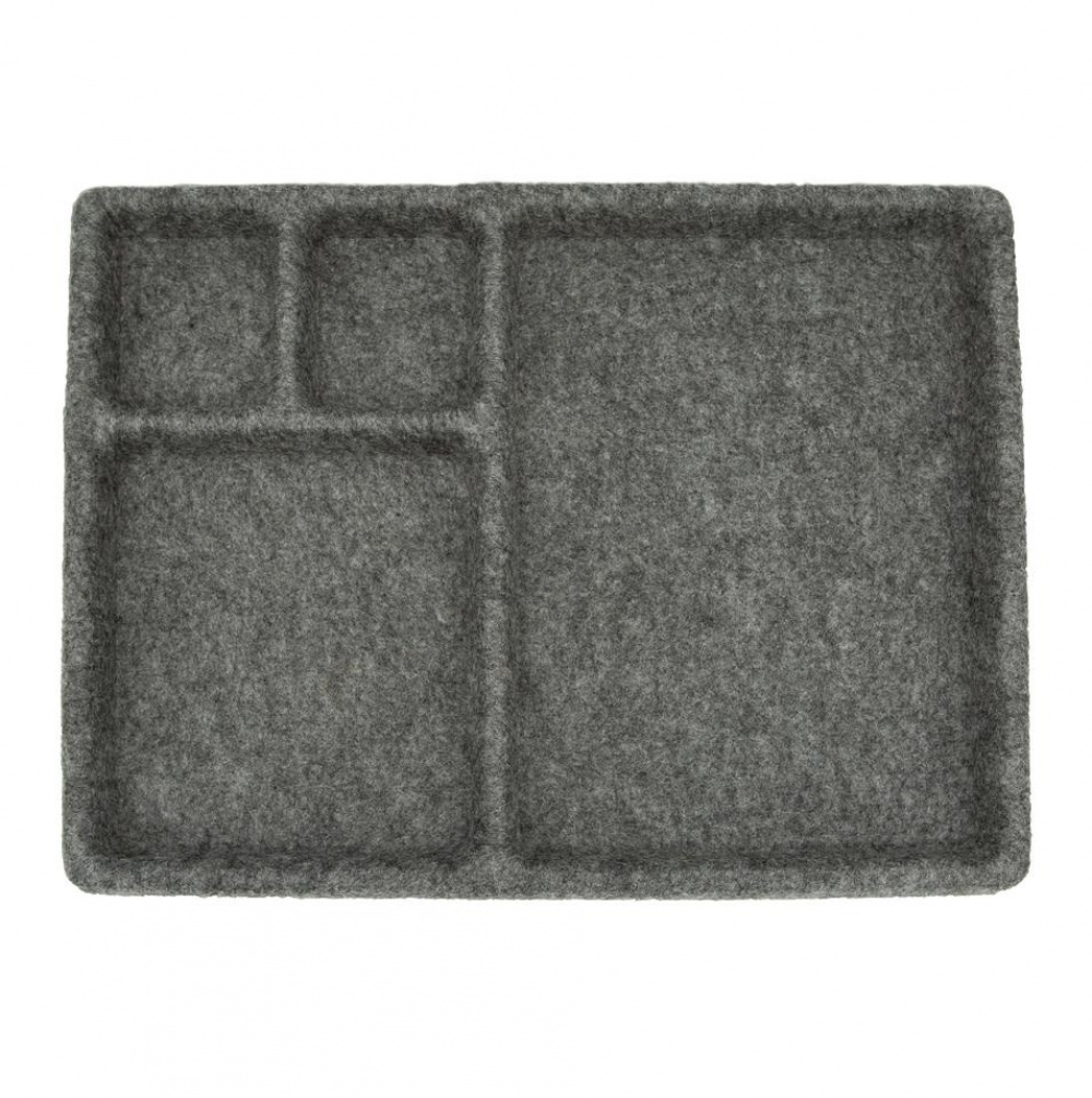 Storage tray, FILT CATCH-ALL TRAY, 28,6 x 20 x 2 cm, Grey in the group Storage / Wardrobe storage / Sorting boxes at SmartaSaker.se (40679)