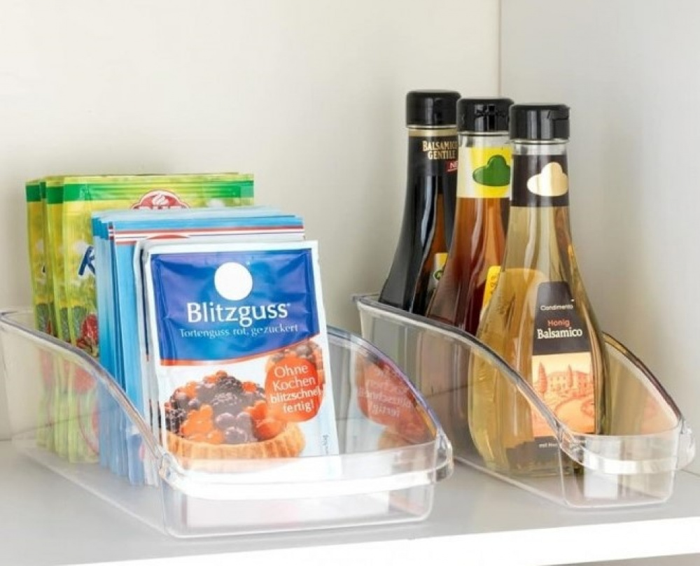 Refrigerator storage tray, FRIGO MEDIUM, 32 x 15 x H 8 cm, Clear in the group Storage / Kitchen storage / Fridge storage at SmartaSaker.se (40680)