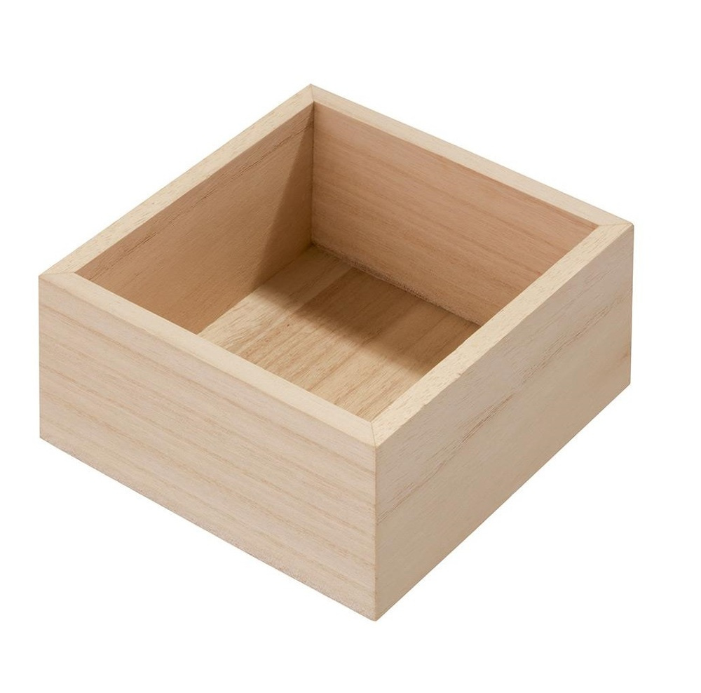 Storage Tray, Square, PAULOWNIA DRAWER ORGANIZER, 12,7 x 12,7 x H 7 cm, Nature in the group Storage / Kitchen storage / Storage bins and jars at SmartaSaker.se (40684)