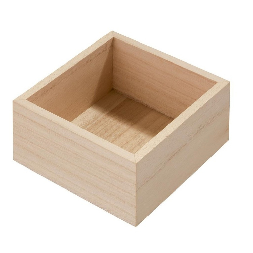Storage Tray, Square, PAULOWNIA DRAWER ORGANIZER, 12,7 x 12,7 x H 7 cm, Nature in the group Storage / Kitchen storage / Storage jars at SmartaSaker.se (40684)