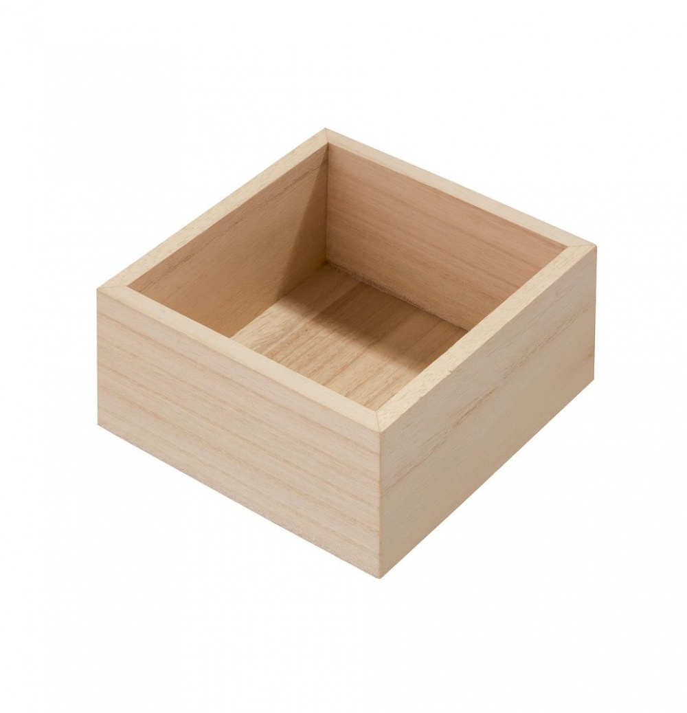 Storage Tray, Square, PAULOWNIA DRAWER ORGANIZER, 12,7 x 12,7 x H 7 cm, Nature in the group Storage / Kitchen storage / Storage bins and jars at SmartaSaker.se (40684)