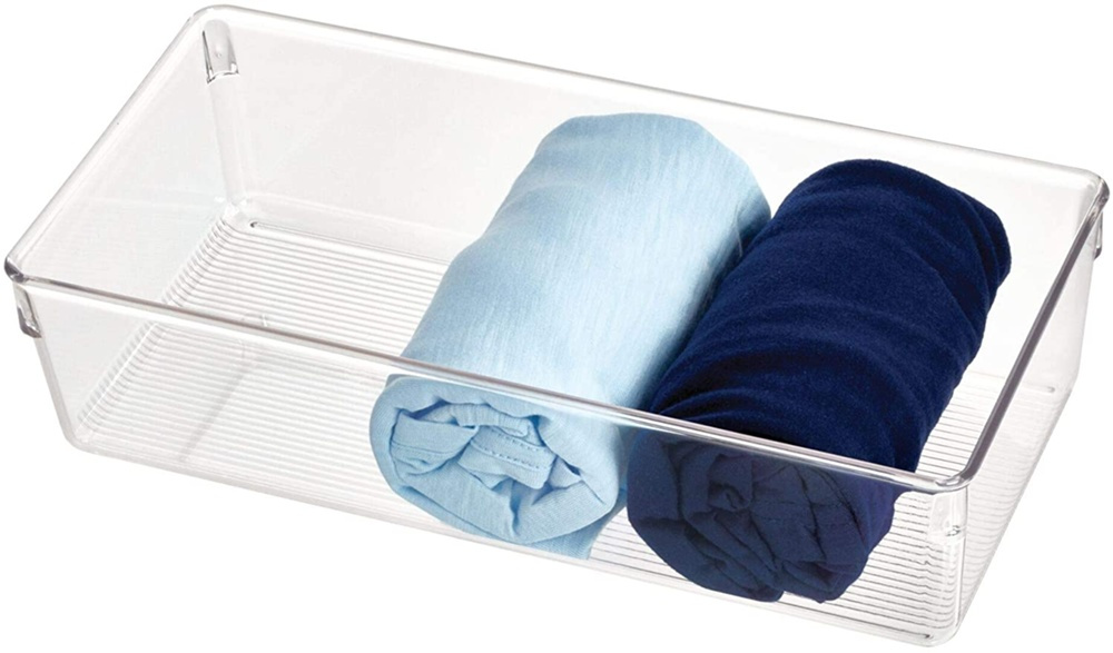 Storage Tray, DRESSER DRAWER ORGANISER, MEDIUM, 30,5 cm x 15,2 cm x H 7,6 cm, Transparent in the group Storage / Wardrobe storage / Sorting boxes at SmartaSaker.se (40685)