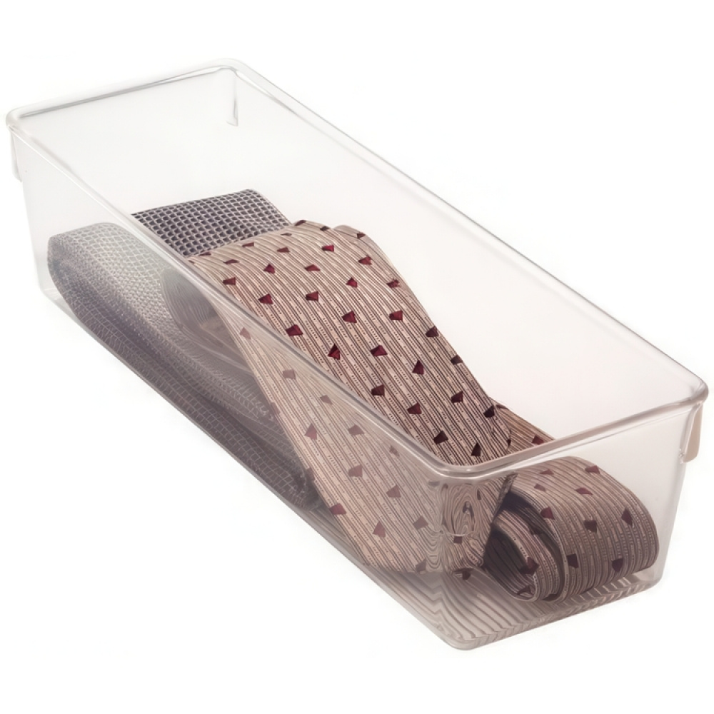 Storage Tray, DRESSER DRAWER ORGANISER SLIM, 30,5 x 10,2 x H 7,6 cm, Transparent in the group Storage / Wardrobe storage / Sorting boxes at SmartaSaker.se (40686)