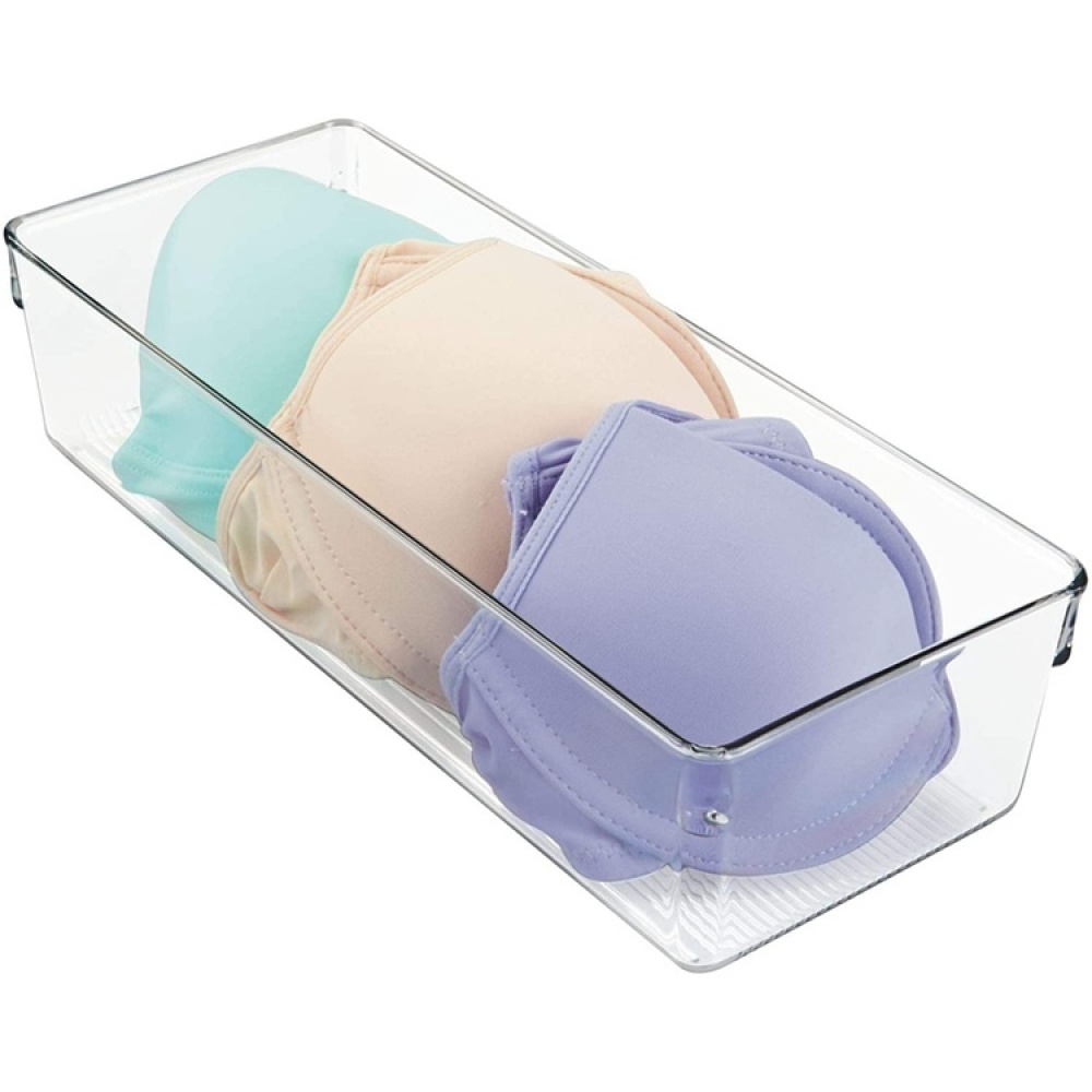 Storage Tray, DRESSER DRAWER ORGANISER SMALL, 30,5 x 12,7 x H 7,6 cm, Clear in the group Storage / Wardrobe storage / Sorting boxes at SmartaSaker.se (40687)
