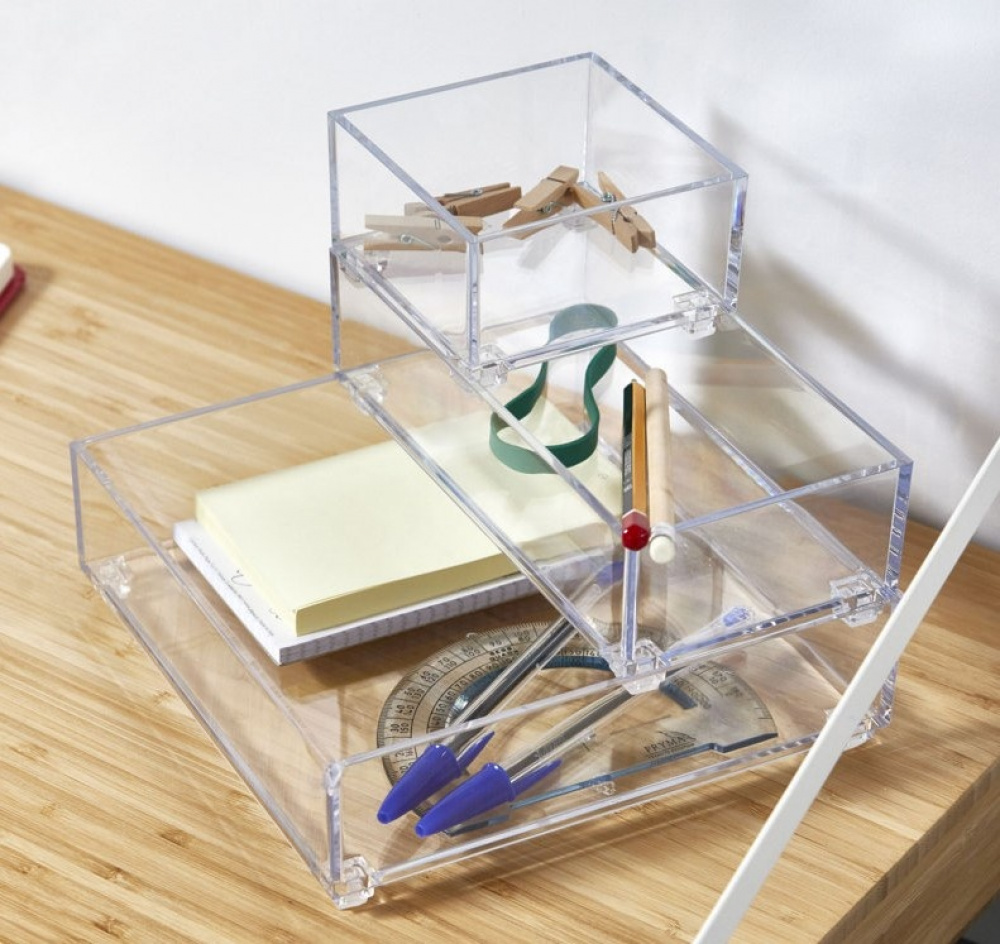 Storage tray, K-SYSTEM SQUARE K5, 19 x 19 x H 5,3 cm, Clear in the group Storage / Storage boxes / Mini organizers at SmartaSaker.se (40688)
