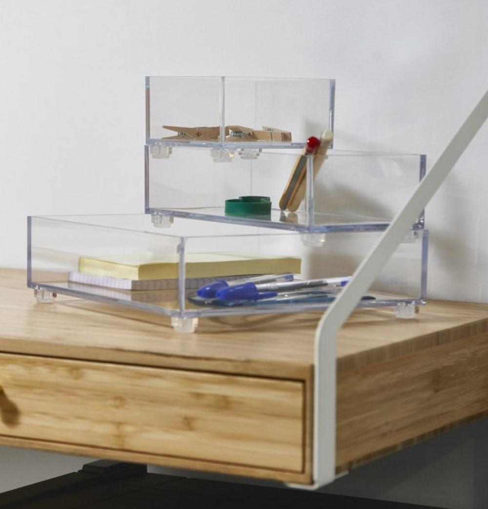 Storage tray, K-SYSTEM SQUARE K5, 19 x 19 x H 5,3 cm, Clear in the group Storage / Storage boxes / Mini organizers at SmartaSaker.se (40688)