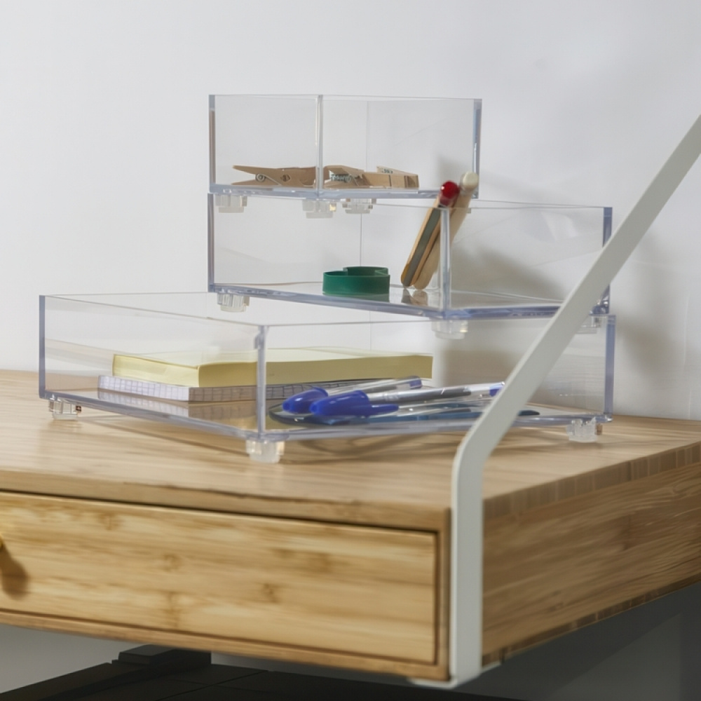 Storage tray, K-SYSTEM SQUARE K5, 19 x 19 x H 5,3 cm, Clear in the group Storage / Storage boxes at SmartaSaker.se (40688)