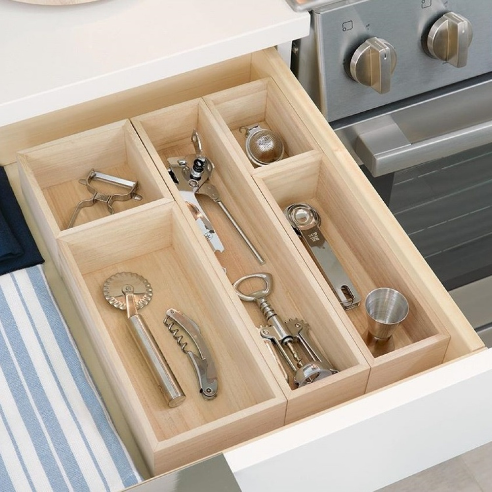 Storage Tray, Small, PAULOWNIA DRAWER ORGANIZER, 8,6 x 12,7 x H 7 cm, Nature in the group Storage / Storage boxes / Mini organizers at SmartaSaker.se (40689)