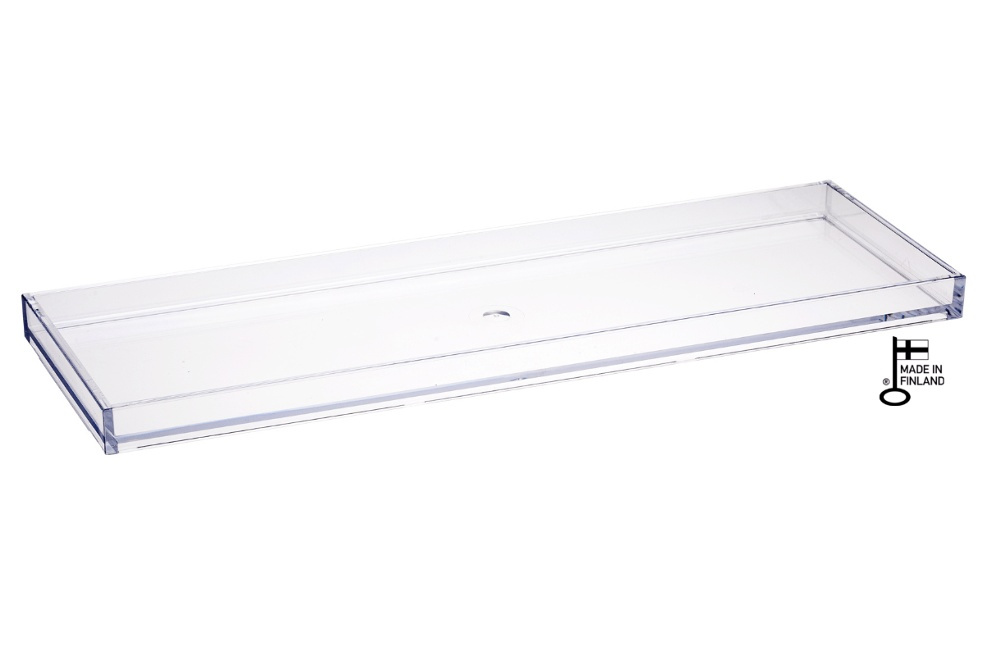 Storage Tray, PALASET LONG, 14 x 42 x 2,3 cm, Clear in the group Storage / Bathroom storage at SmartaSaker.se (40691)