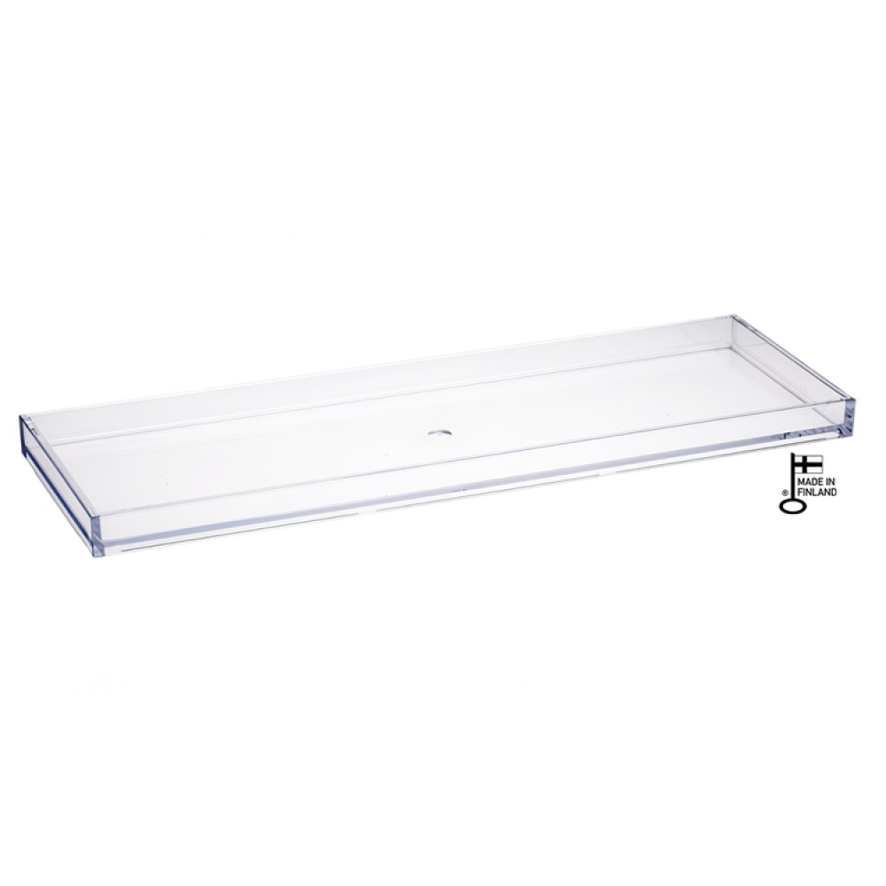 Storage Tray, PALASET LONG, 14 x 42 x 2,3 cm, Clear in the group Storage / Bathroom storage at SmartaSaker.se (40691)