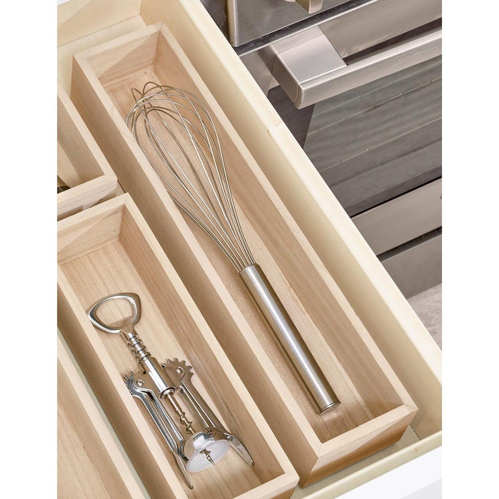 Storage Tray, Oblong, PAULOWNIA DRAWER ORGANIZER, 8,6 x 38,1 x H 7 cm, Nature in the group Storage / Kitchen storage / Kitchen cabinet organizers / Cutlery drawers at SmartaSaker.se (40692)