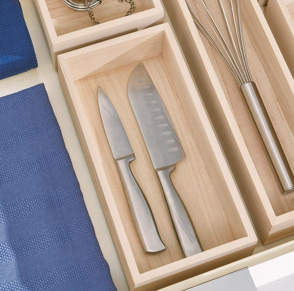 Storage Tray, PAULOWNIA DRAWER ORGANIZER, 12,7 x 25,4 x H 7 cm, Nature in the group Storage / Storage boxes at SmartaSaker.se (40693)