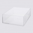 Storage box, Stackable, SELENA ORGANISER LARGE, 25,6 x 19,2 x H 8,5 cm, Clear  Storage box, Stackable, SELENA ORGANISER LARGE, 25,6 x 19,2 x H 8,5 cm, Clear
