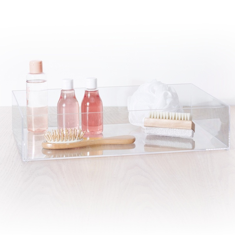 Storage tray, Stackable, SELENA ORGANISER XL, 38,5 x 25,6 x H 8,5 cm, Clear in the group Storage / Storage boxes at SmartaSaker.se (40695)