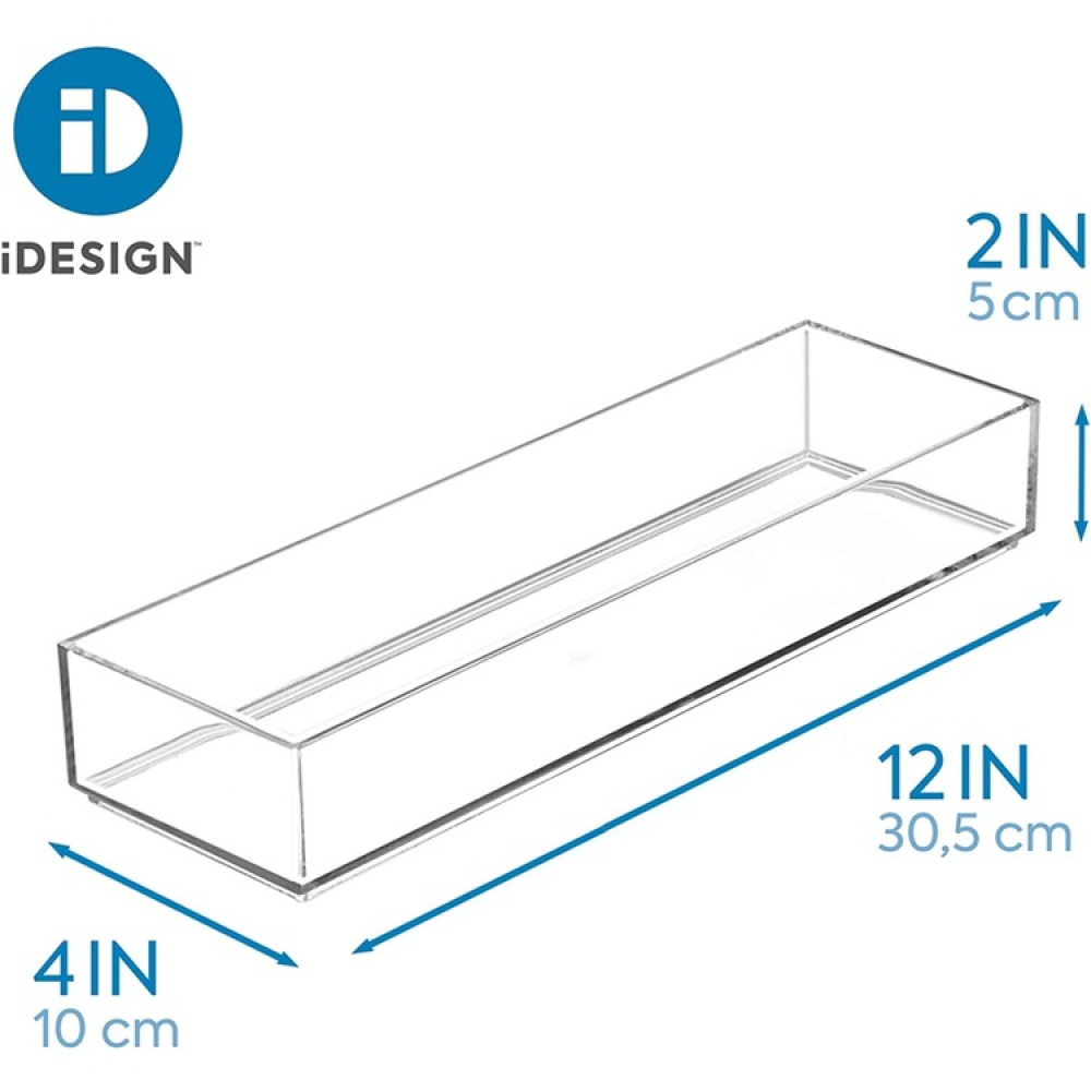 Storage tray, Stackable, Oblong, CLARITY ORGANISER MEDIUM, 10,2 x 30,5 x H 5 cm, Clear in the group Storage / Storage boxes / Mini organizers at SmartaSaker.se (40696)