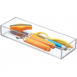 Storage tray, Stackable, Oblong, CLARITY ORGANISER MEDIUM, 10,2 x 30,5 x H 5 cm, Clear  Storage tray, Stackable, Oblong, CLARITY ORGANISER MEDIUM, 10,2 x 30,5 x H 5 cm, Clear