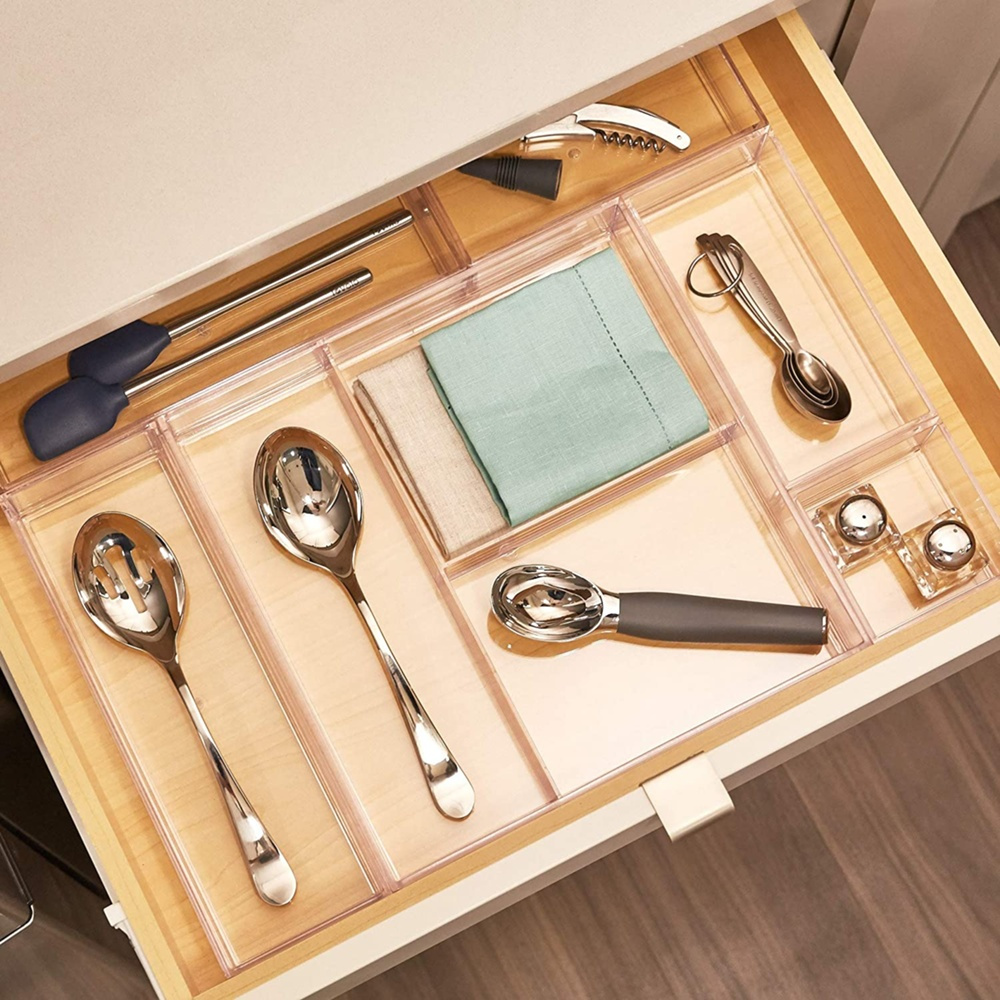 Storage tray, Stackable, Oblong, CLARITY ORGANISER MEDIUM, 10,2 x 30,5 x H 5 cm, Clear in the group Storage / Storage boxes / Mini organizers at SmartaSaker.se (40696)