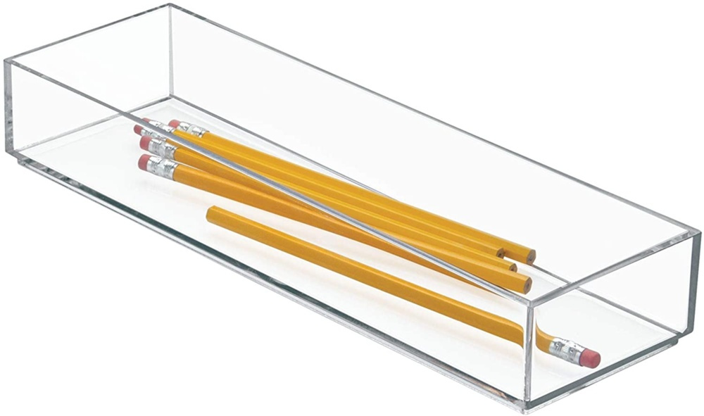 Storage tray, Stackable, Oblong, CLARITY ORGANISER MEDIUM, 10,2 x 30,5 x H 5 cm, Clear in the group Storage / Storage boxes / Mini organizers at SmartaSaker.se (40696)