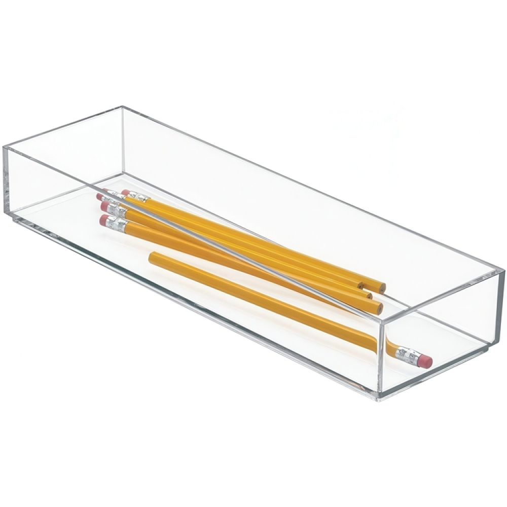 Storage tray, Stackable, Oblong, CLARITY ORGANISER MEDIUM, 10,2 x 30,5 x H 5 cm, Clear in the group Storage / Storage boxes / Mini organizers at SmartaSaker.se (40696)