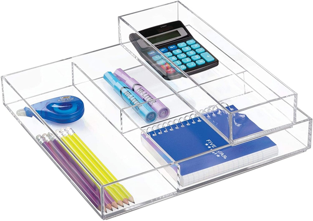 Storage tray, Stackable, Oblong, CLARITY ORGANISER MEDIUM, 10,2 x 30,5 x H 5 cm, Clear in the group Storage / Storage boxes / Mini organizers at SmartaSaker.se (40696)