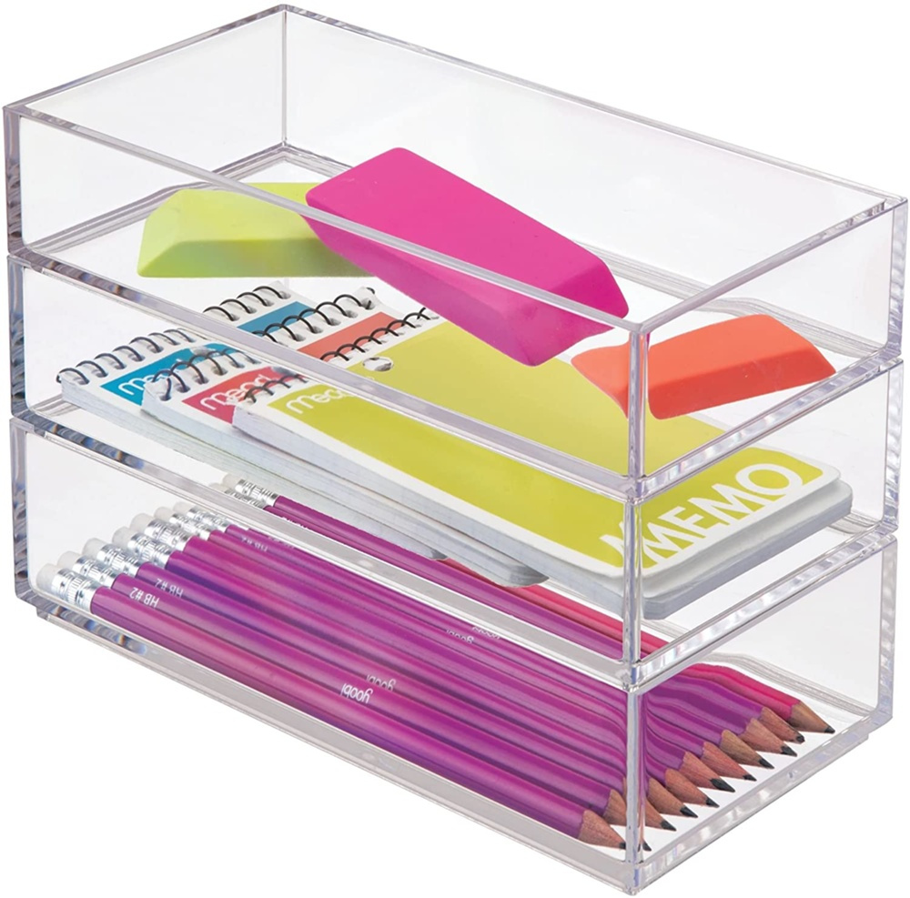 Storage tray, Stackable, CLARITY ORGANISER SMALL, 10,2 x 20,3 x H 5 cm, Clear in the group Storage / Storage boxes / Mini organizers at SmartaSaker.se (40697)
