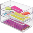 Storage tray, Stackable, CLARITY ORGANISER SMALL, 10,2 x 20,3 x H 5 cm, Clear  Storage tray, Stackable, CLARITY ORGANISER SMALL, 10,2 x 20,3 x H 5 cm, Clear