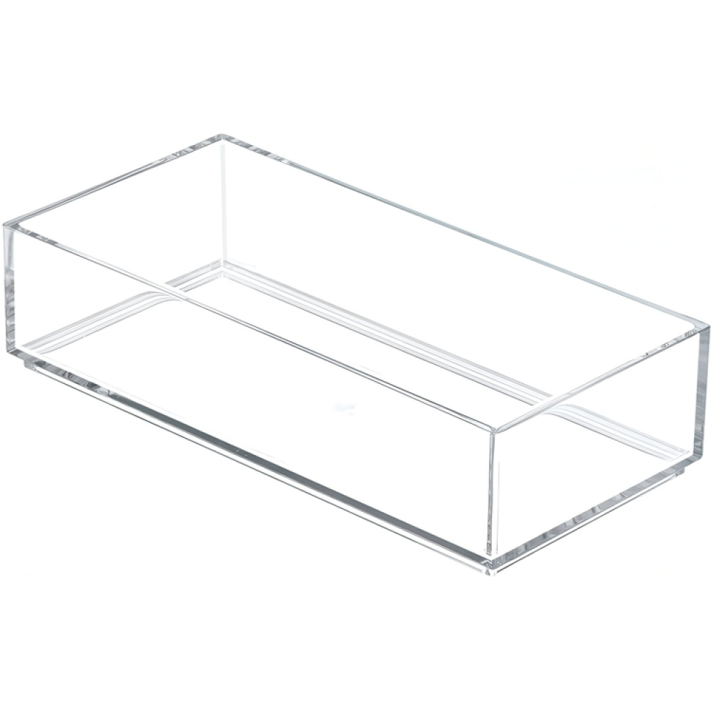 Storage tray, Stackable, CLARITY ORGANISER SMALL, 10,2 x 20,3 x H 5 cm, Clear in the group Storage / Storage boxes / Mini organizers at SmartaSaker.se (40697)