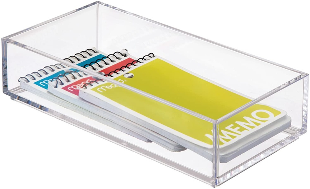 Storage tray, Stackable, CLARITY ORGANISER SMALL, 10,2 x 20,3 x H 5 cm, Clear in the group Storage / Storage boxes / Mini organizers at SmartaSaker.se (40697)