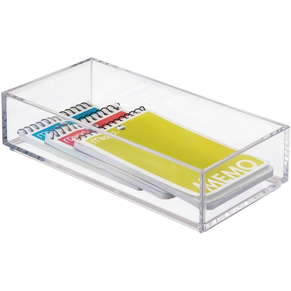 Storage tray, Stackable, CLARITY ORGANISER SMALL, 10,2 x 20,3 x H 5 cm, Clear in the group Storage / Storage boxes / Mini organizers at SmartaSaker.se (40697)
