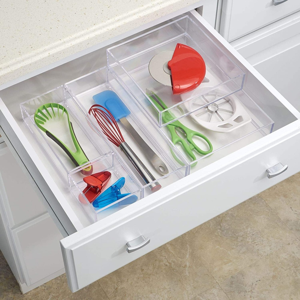 Storage tray, Stackable, CLARITY ORGANISER SMALL, 10,2 x 20,3 x H 5 cm, Clear in the group Storage / Storage boxes / Mini organizers at SmartaSaker.se (40697)
