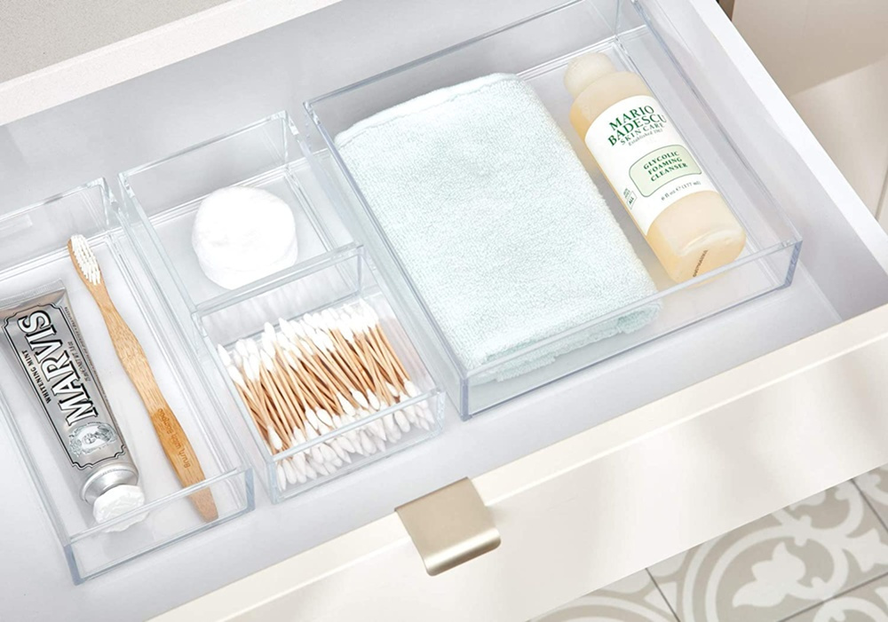 Storage tray, Stackable, CLARITY ORGANISER SMALL, 10,2 x 20,3 x H 5 cm, Clear in the group Storage / Storage boxes / Mini organizers at SmartaSaker.se (40697)