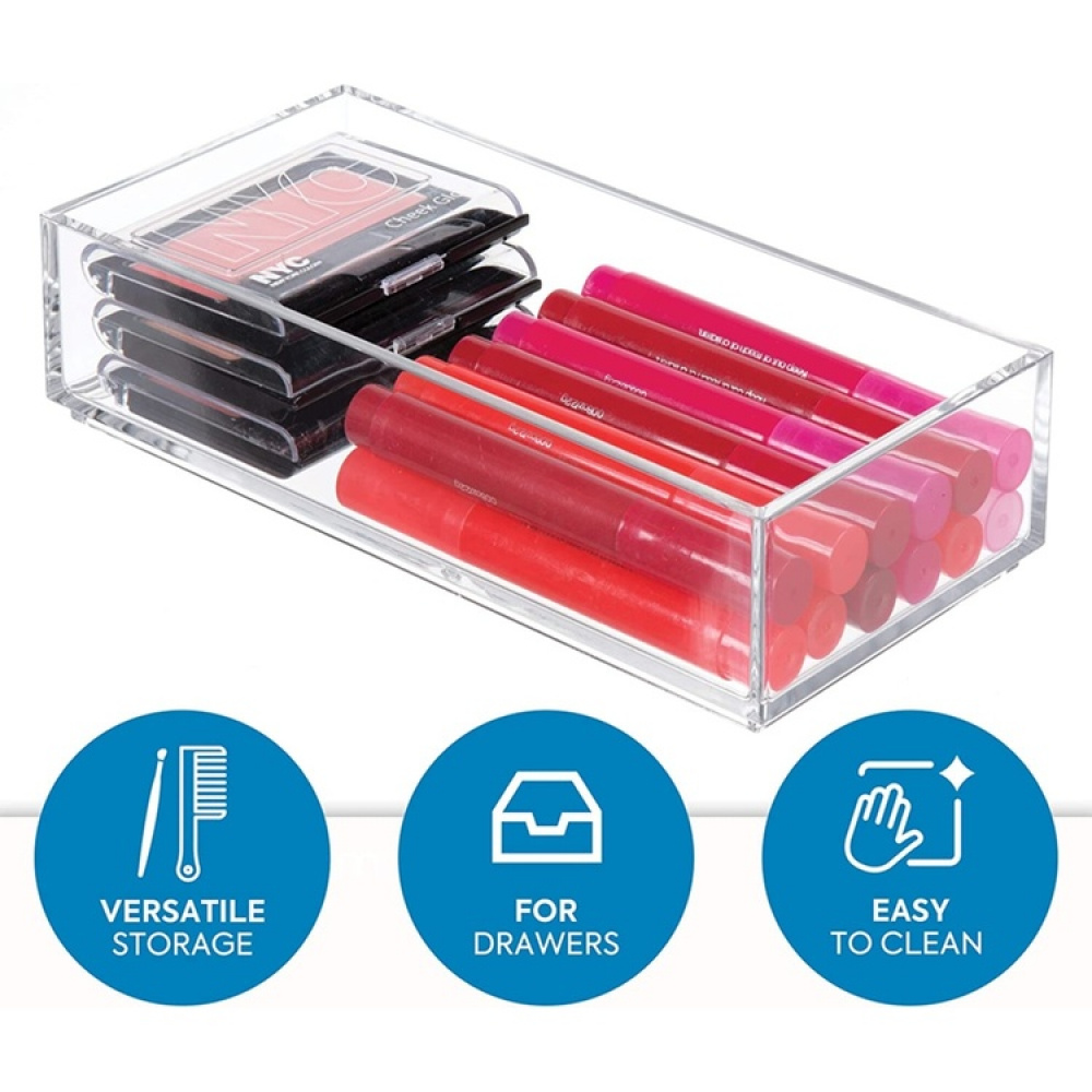 Storage tray, Stackable, CLARITY ORGANISER SMALL, 10,2 x 20,3 x H 5 cm, Clear in the group Storage / Storage boxes / Mini organizers at SmartaSaker.se (40697)