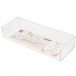 Storage tray, Stackable, SELENA ORGANISER MEDIUM, 25,6 x 9,7 x H 4,8 cm, Clear  Storage tray, Stackable, SELENA ORGANISER MEDIUM, 25,6 x 9,7 x H 4,8 cm, Clear