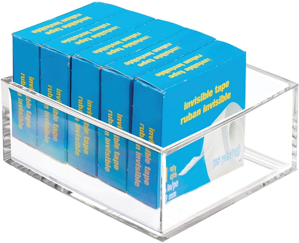 Storage tray, Stackable, CLARITY ORGANISER SQUARE MINI, 10,2 x 10,2 x H 5 cm, Clear in the group Storage / Storage boxes / Mini organizers at SmartaSaker.se (40699)