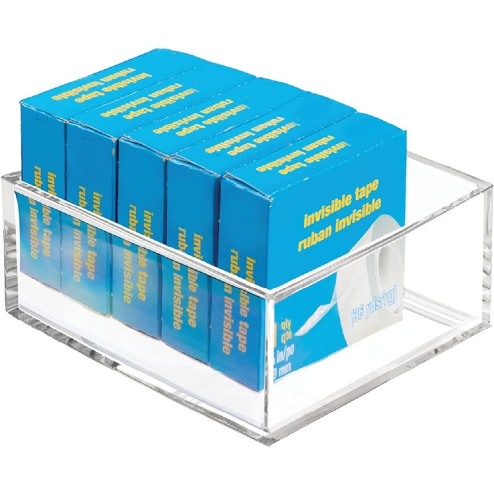 Storage tray, Stackable, CLARITY ORGANISER SQUARE MINI, 10,2 x 10,2 x H 5 cm, Clear in the group Storage / Storage boxes / Mini organizers at SmartaSaker.se (40699)