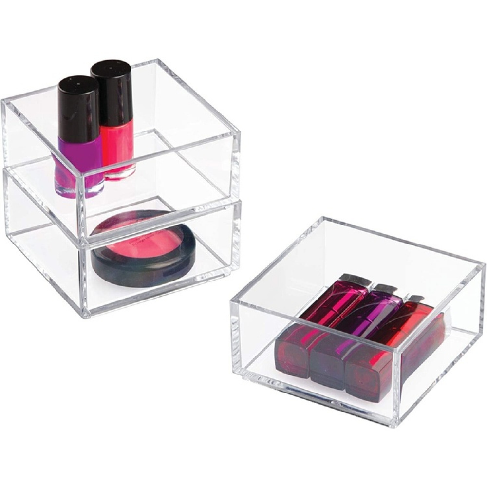 Storage tray, Stackable, CLARITY ORGANISER SQUARE MINI, 10,2 x 10,2 x H 5 cm, Clear in the group Storage / Storage boxes / Mini organizers at SmartaSaker.se (40699)
