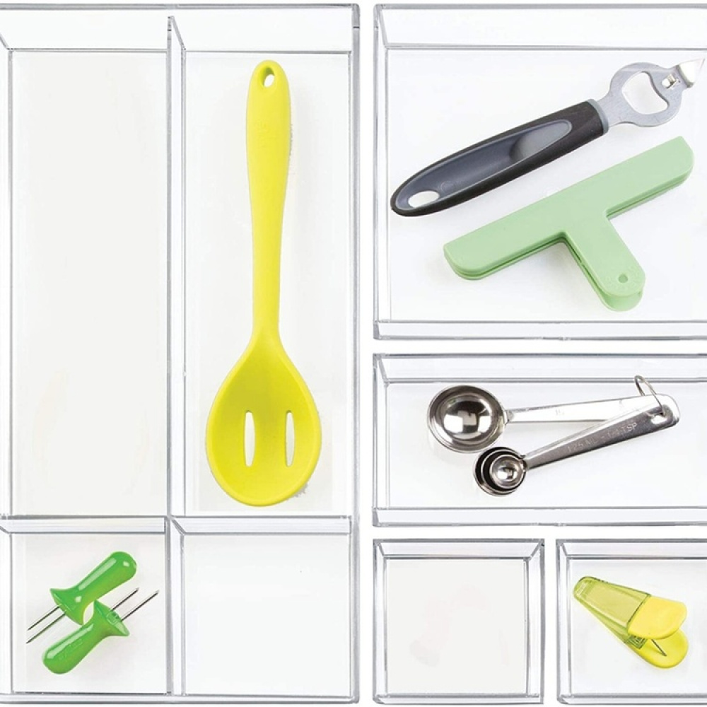 Storage tray, Stackable, CLARITY ORGANISER SQUARE MINI, 10,2 x 10,2 x H 5 cm, Clear in the group Storage / Storage boxes / Mini organizers at SmartaSaker.se (40699)