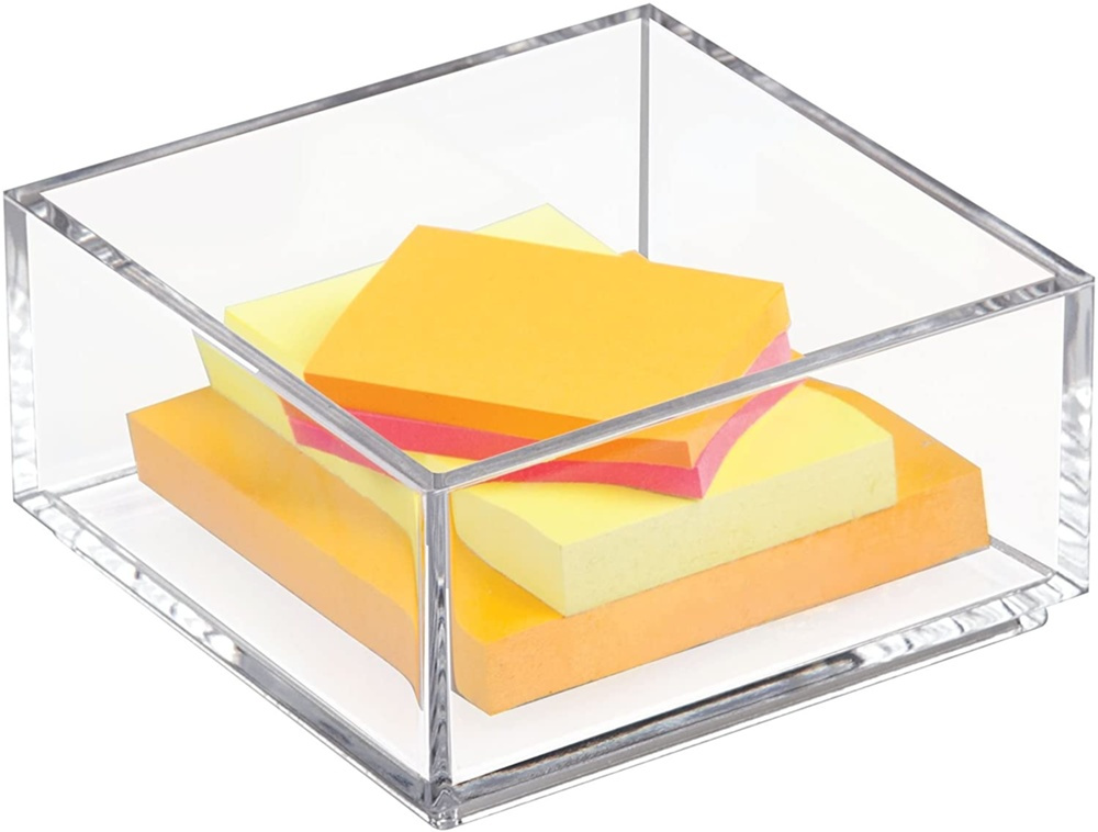 Storage tray, Stackable, CLARITY ORGANISER SQUARE MINI, 10,2 x 10,2 x H 5 cm, Clear in the group Storage / Storage boxes / Mini organizers at SmartaSaker.se (40699)