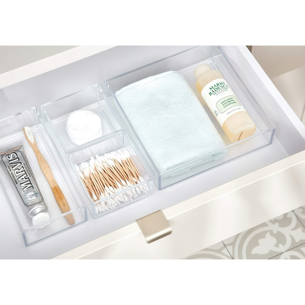 Storage tray, Stackable, CLARITY ORGANISER SQUARE, 20,3 x 20,3 x H 5 cm, Clear in the group Storage / Storage boxes / Mini organizers at SmartaSaker.se (40700)