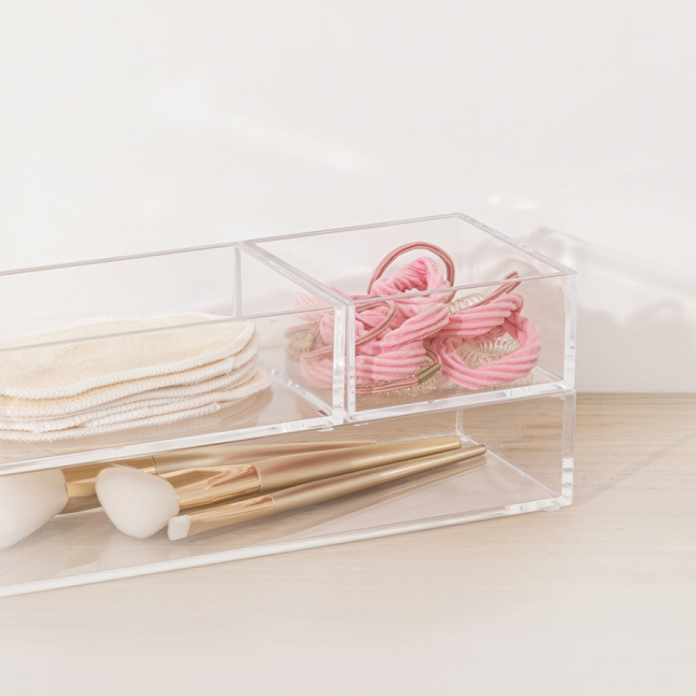 Storage tray, Stackable, SELENA ORGANISER XS, 9,6 x 9,6 x H 4,8 cm, Clear in the group Storage / Storage boxes at SmartaSaker.se (40701)