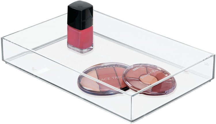 Storage tray, Stackable, CLARITY ORGANISER MEDIUM, LARGE, 20,3 x 30,5 x H 5 cm, Clear in the group Storage / Storage boxes / Mini organizers at SmartaSaker.se (40702)