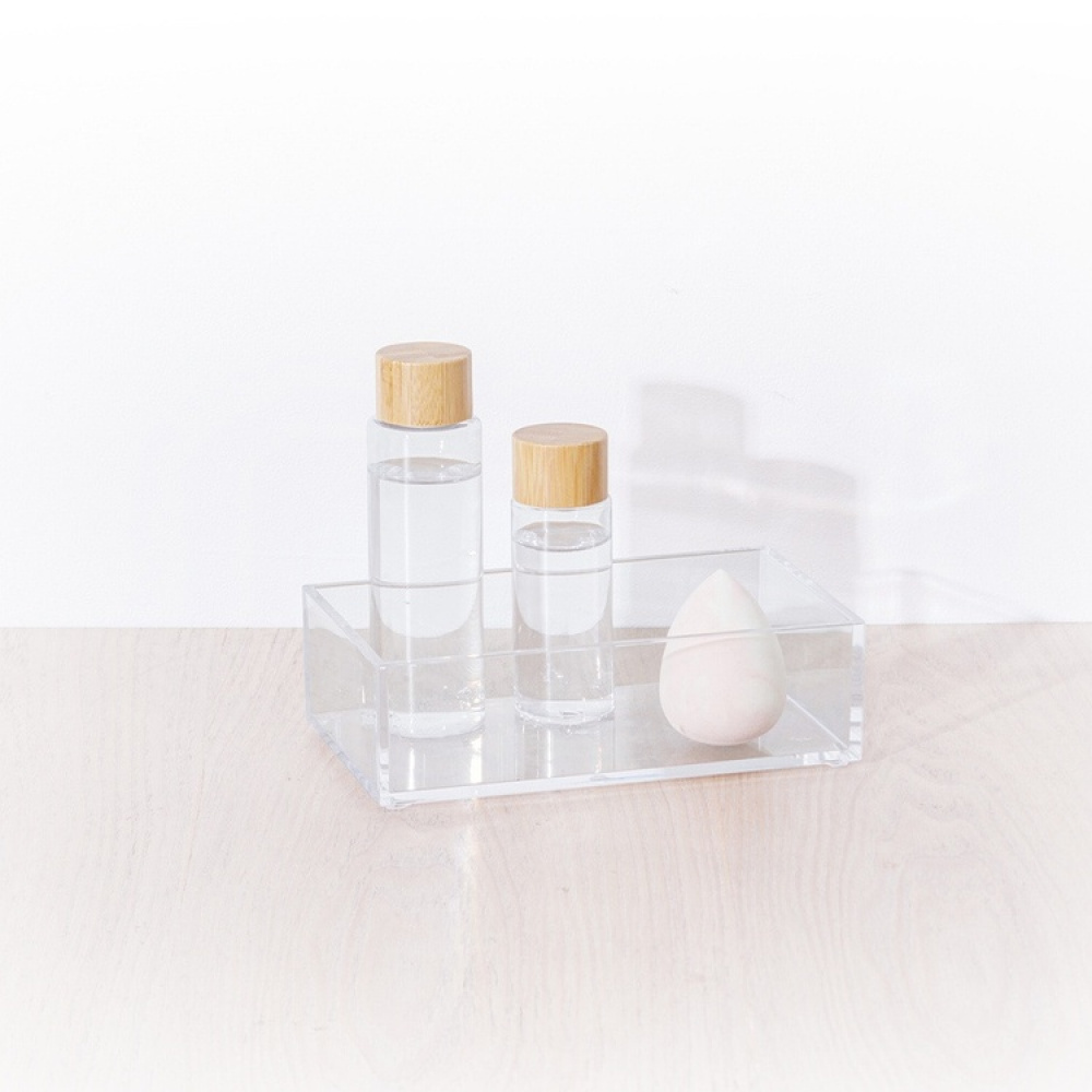 Storage tray, Stackable, SELENA ORGANISER SMALL, 16 x 9,7 x H 4,8 cm, Clear in the group Storage / Bathroom storage at SmartaSaker.se (40703)